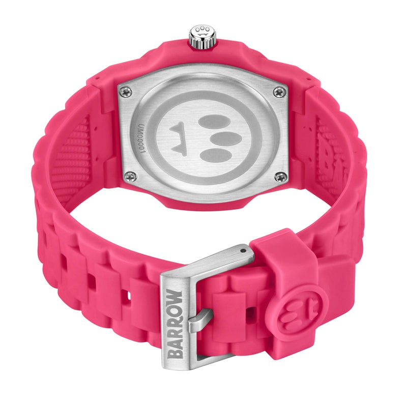Barrow BWW00001 Fuchsia Dial Silicone Strap Watch for Unisex, 43mm - Image 3